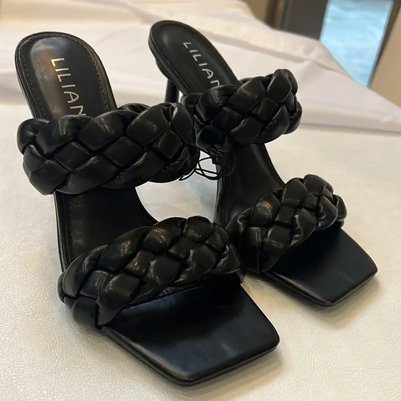 BRAND NEW LILIANA BLACK BRAIDED HEELS! - Picture 14 of 15